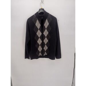 VTG Marco Fiori Mens M Italy Made 100% Extra Fine Merino Wool Sweater Full Zip